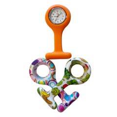 Orange hygiene klokke med 2 ekstra silikon