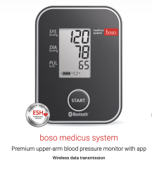 Boso medicus system. Premium blodtrykksapparat med app styring.