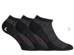 Supcare sokker 3 pakk. Ingen kompresjon. Sort. 41- 45 i str.