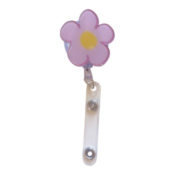Uttrekkbar Id holdere med morsomme motiv. Rosa blomst