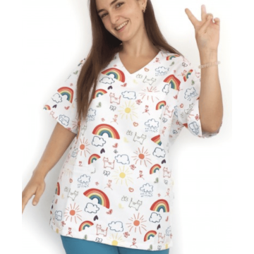MICROFIBER topper - Regnbue