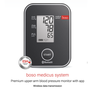 Boso medicus system. Premium blodtrykksapparat med app styring.