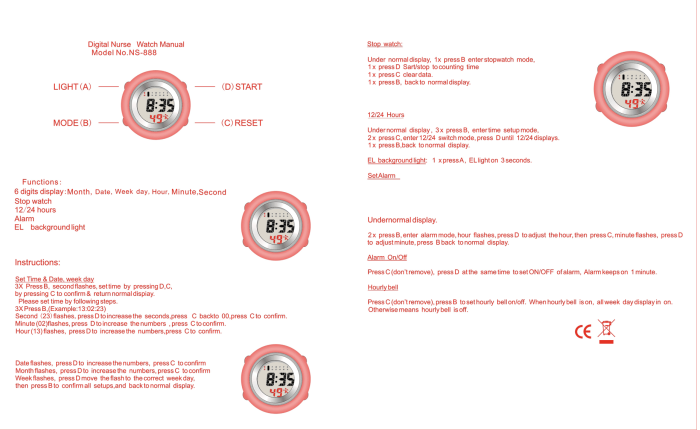 Digital silicone watch. 4 colours Vaktrommet