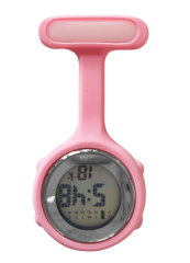 Digital silikon klokke. Rosa