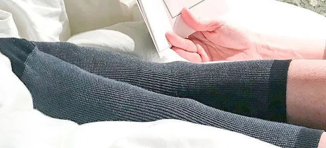 Green compression socks